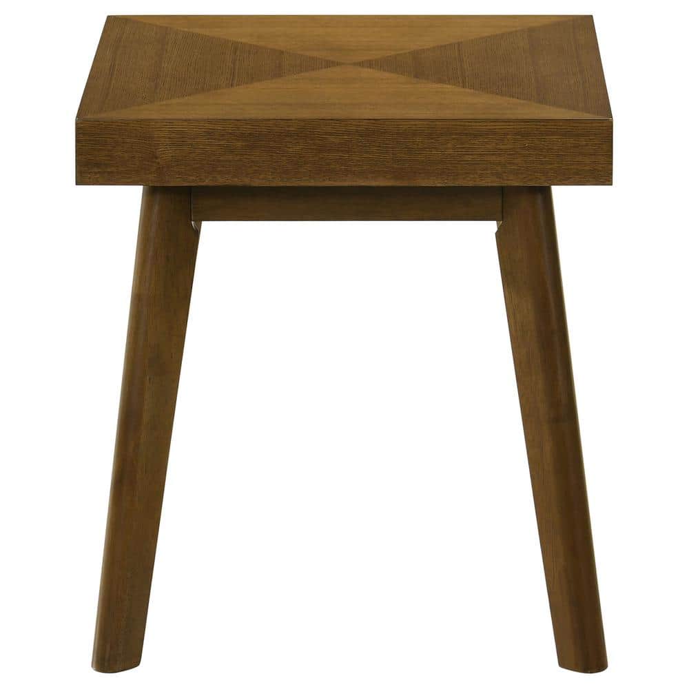 Walnut Brown Mid-Century Modern Rectangular Wood End Table