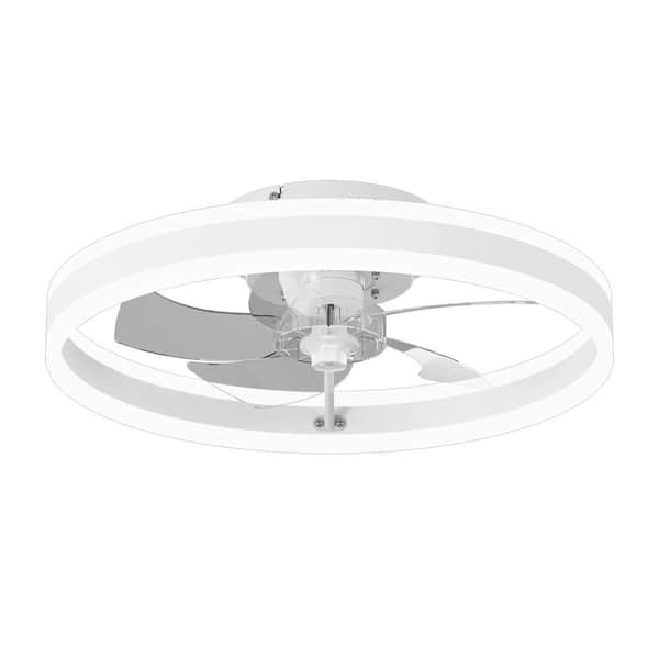 Unbranded Indoor Fan Blade 1.31 ft. White 19.7 in. Ceiling Fan Strip LED Light, 120-Volt, with Remote and Exclusive App, Dimmable