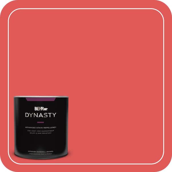 BEHR DYNASTY 1 qt. #150B-6 Firecracker Eggshell Enamel Interior Stain-Blocking Paint and Primer