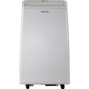 8,000 BTU Portable Air Conditioner Cools 150 Sq. Ft. with Dehumidifier, Fan, Digital Control, Timer and Remote in White