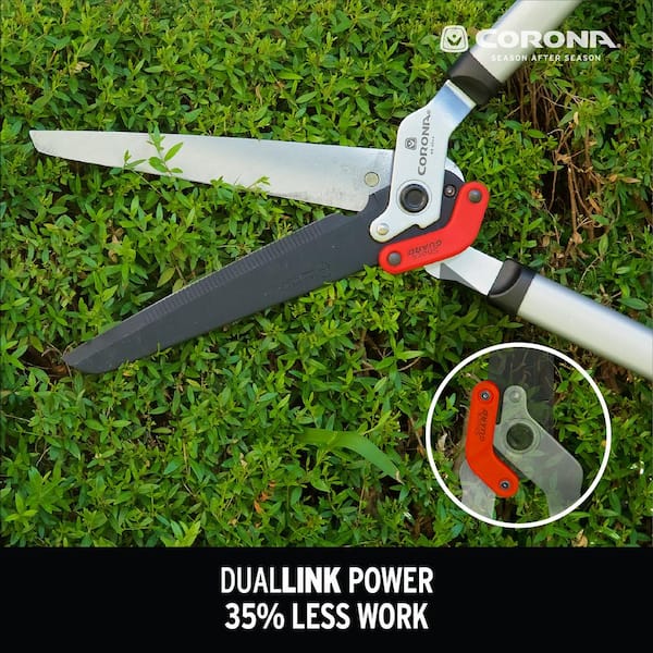 DualLINK 10 in. Non-Stick Coated Blade with Lightweight Steel Handles Hedge Shears