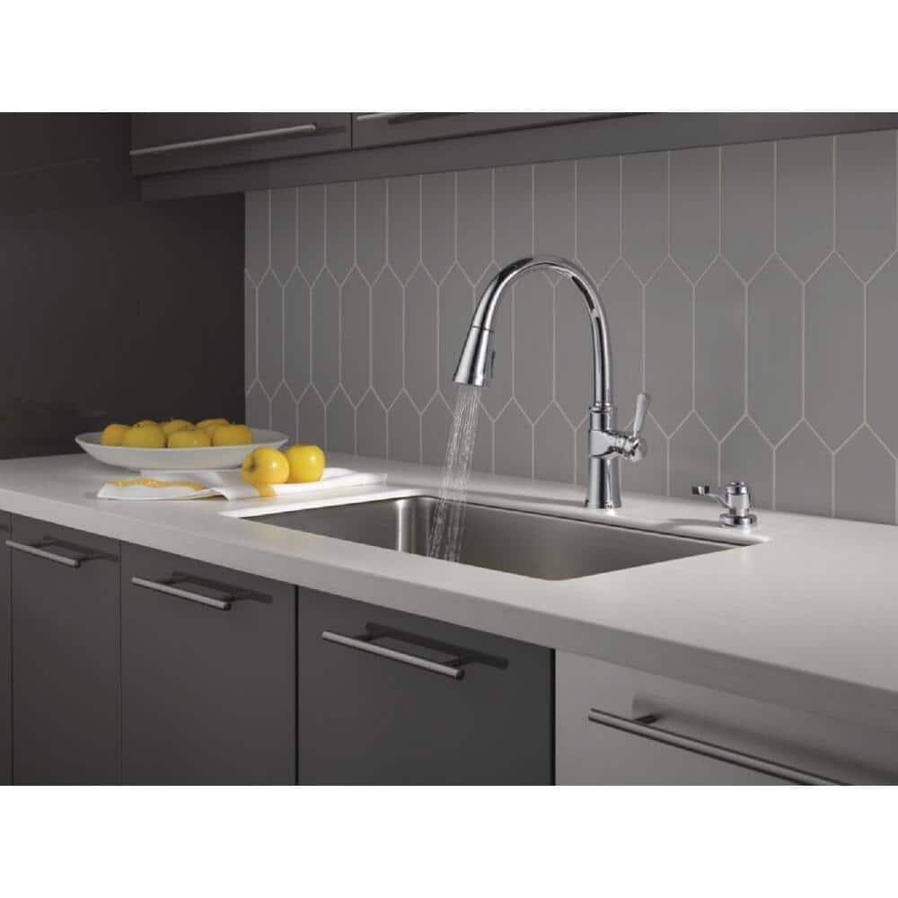 Spargo Chrome Pull-Down Kitchen Faucet with Soap Dispenser