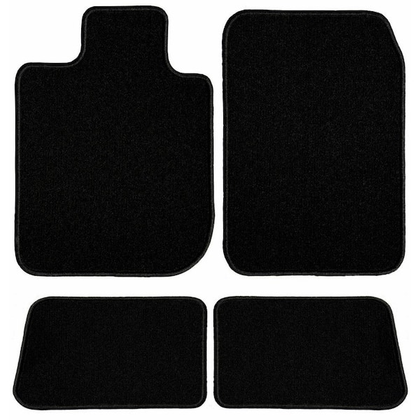 Honda Civic Coupe Black Classic Carpet Car Mats/Floor Mats, Custom Fit For 2016-2020 - Driver, Passenger and Rear Mats