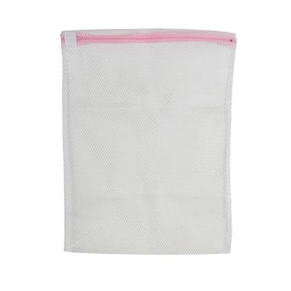 White Mesh Net Draw String Laundry Bags 18