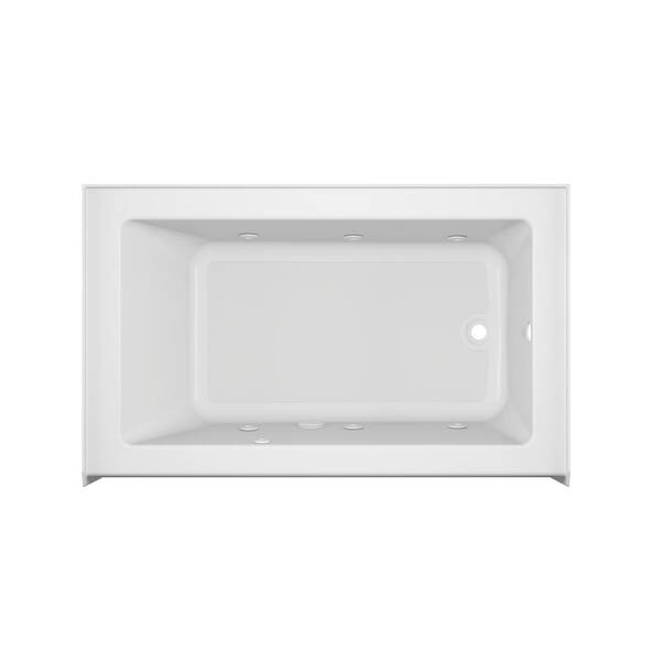 Jacuzzi PROJECTA 60 in. x 36 in. Acrylic Rectangular Drop-In Whirlpool Bathtub in White