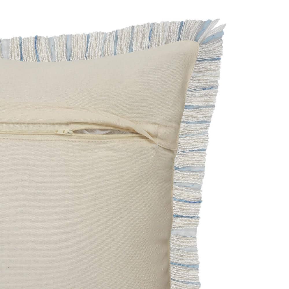 Modern Interwoven Square Throw Pillow Set - Black, Blue, White