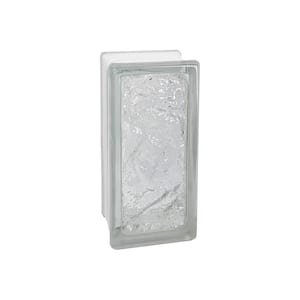 3 in. Thick Series 4 in. x 8 in. x 3 in. (10-Pack) Ice Pattern Glass Block (Actual 3.75 x 7.75 x 3.12 in.)