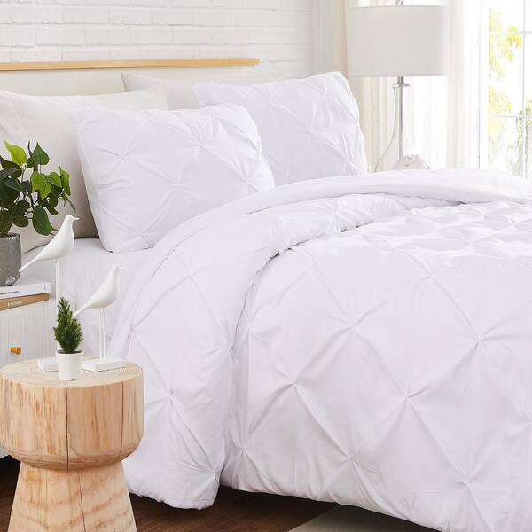 Shatex 3-Piece Grey Microfiber Duvet Cover Set Queen Size Comforter Cover  Set Bedding Set with 2 Pillowcase for All Season MG993N6322Q - The Home