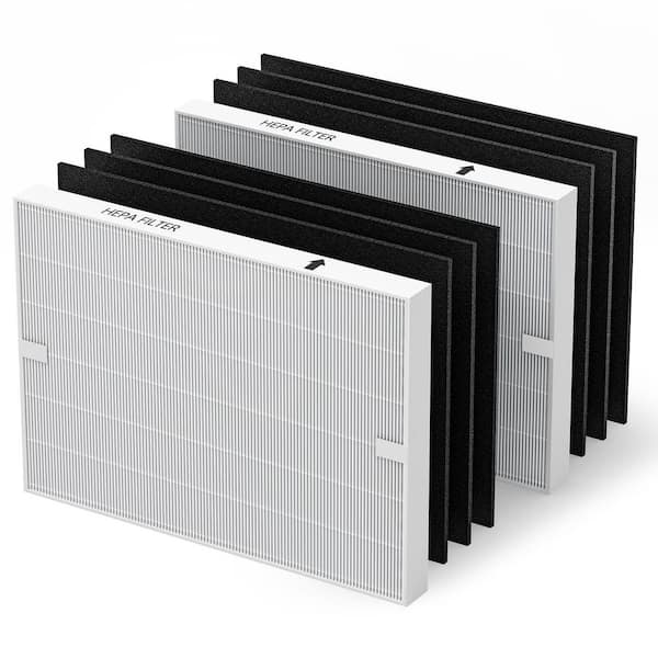 13. in. True HEPA Air Purifier Accessory Filter for Coway Airmega AP 1512HH, Airmega 200M, 2 HEPA and 6-Carbon Filters