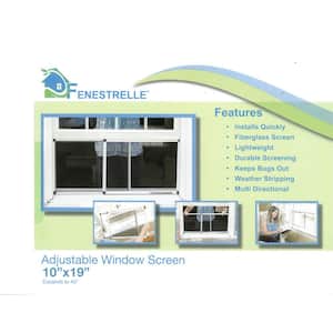 10 in. X 19 in. Two Expandable Fiberglass Window Screens and Storage Bag, Adjustable to Vertical or Horizontal Openings