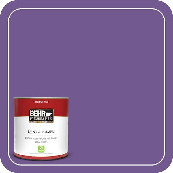 BEHR PREMIUM PLUS 1 qt. #P570-6 Classic Waltz Flat Low Odor Interior Paint & Primer
