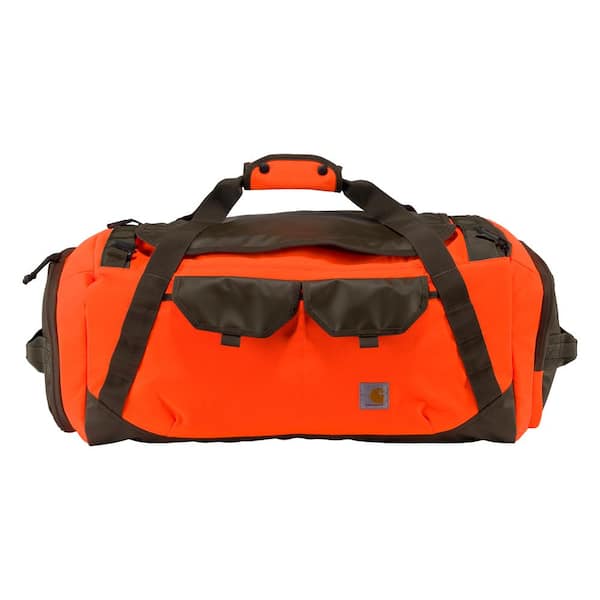 Carhartt 3.94 in. 75L Nylon Heavy-Haul Utility Duffel Backpack Hunter Orange OS
