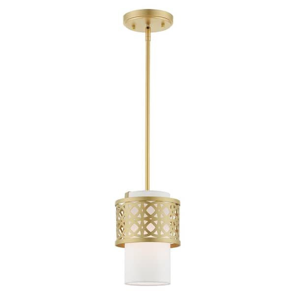Livex Lighting Calinda 1 Light Soft Gold Mini Pendant