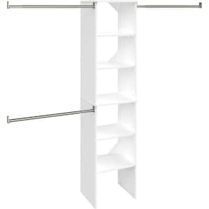 16 in. W White Wood Closet System