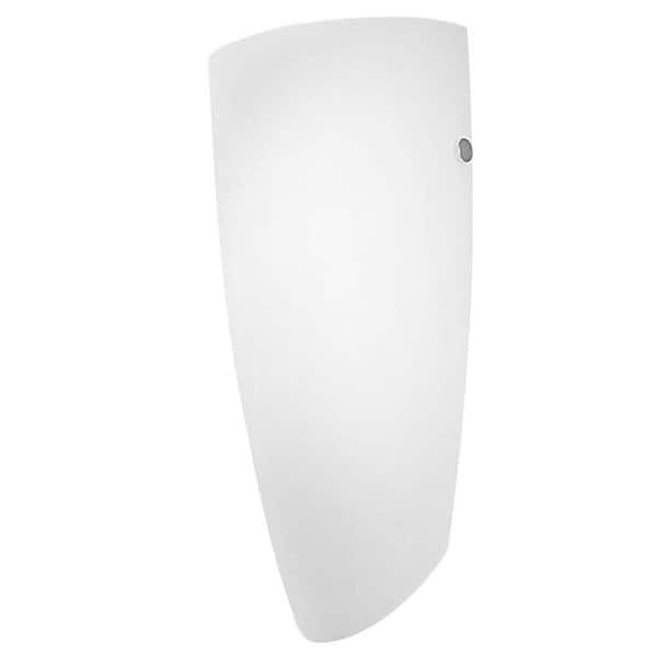 Eglo Nemo 6 in. W x 13 in. H 1-Light Matte Nickel Wall Sconce with Opal Frosted Glass Shade