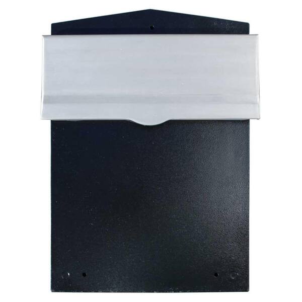 QualArc Liberty Black/Brushed Chrome Wall Mount Locking Mailbox