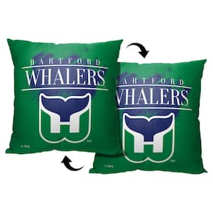 NHL Vintage Burst Hartford Whalers Printed Throw Pillow