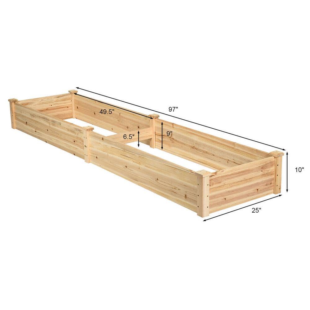 Large Natural Cedar Wood Outdoor Raised Garden Bed Planter Box