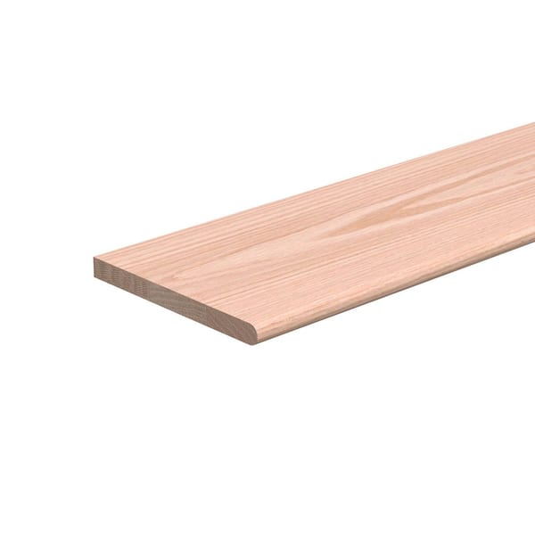 Stair Parts 36 in. x 11-1/2 in. Unfinished Red Oak Plain Solid Edge-Glued Stair Tread