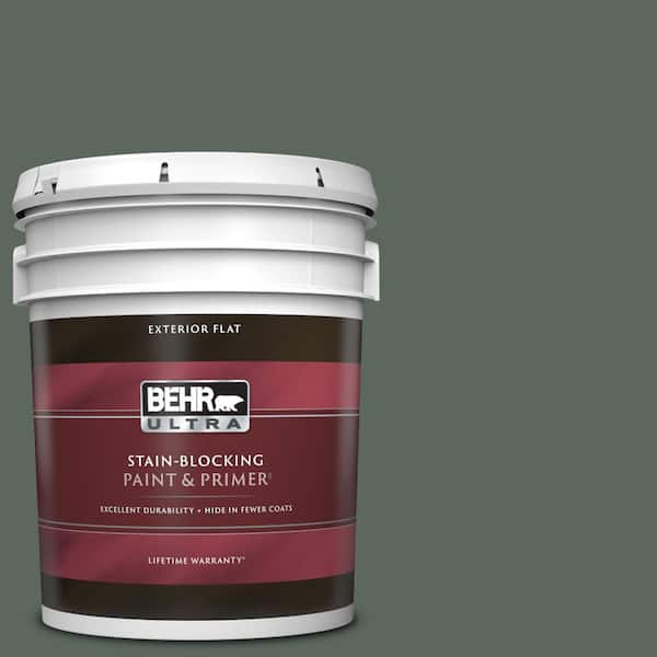 BEHR ULTRA 5 gal. #N420-6 Pine Mountain Flat Exterior Paint & Primer