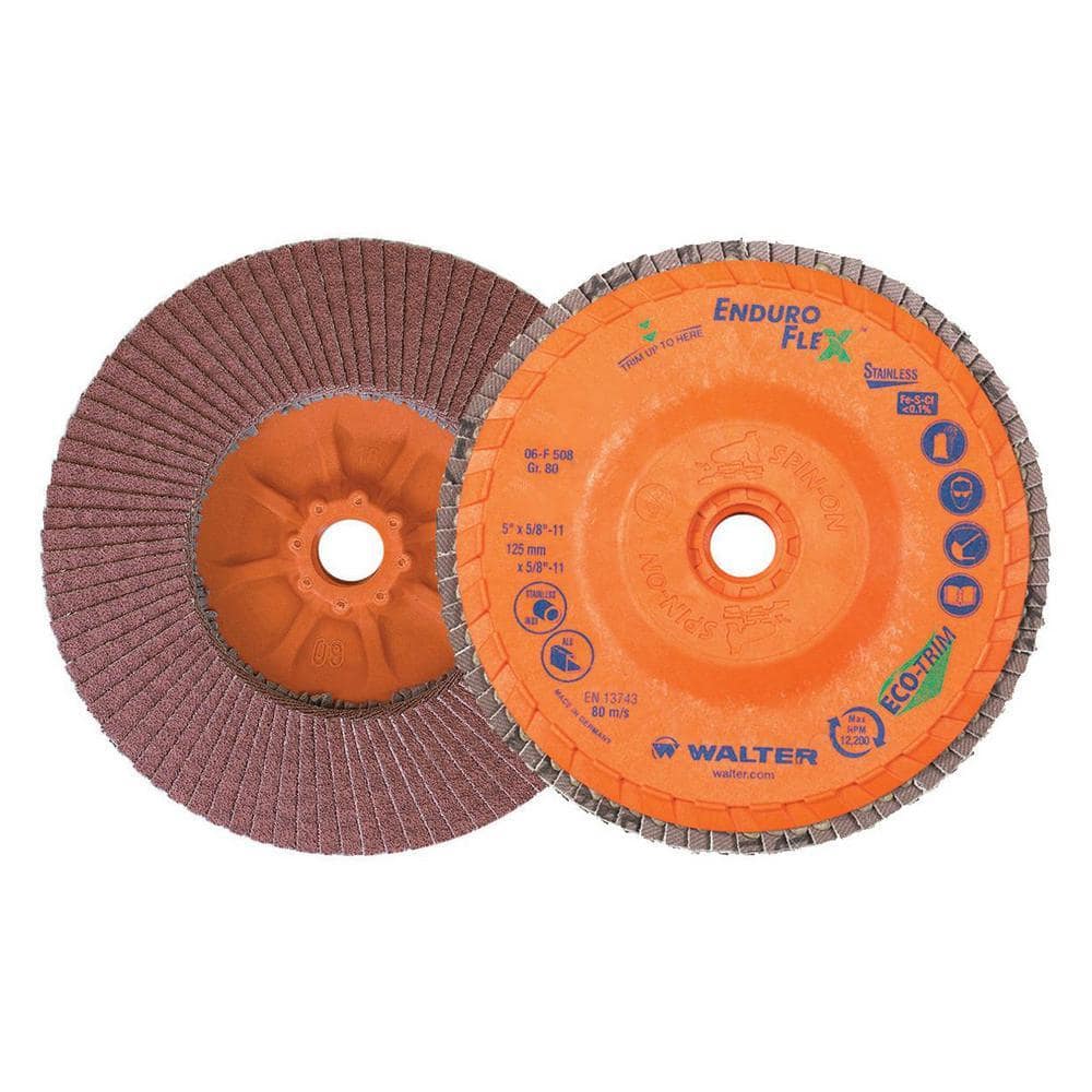 WALTER SURFACE TECHNOLOGIES ENDURO-FLEX Stainless 5 in. x 5/8-11
