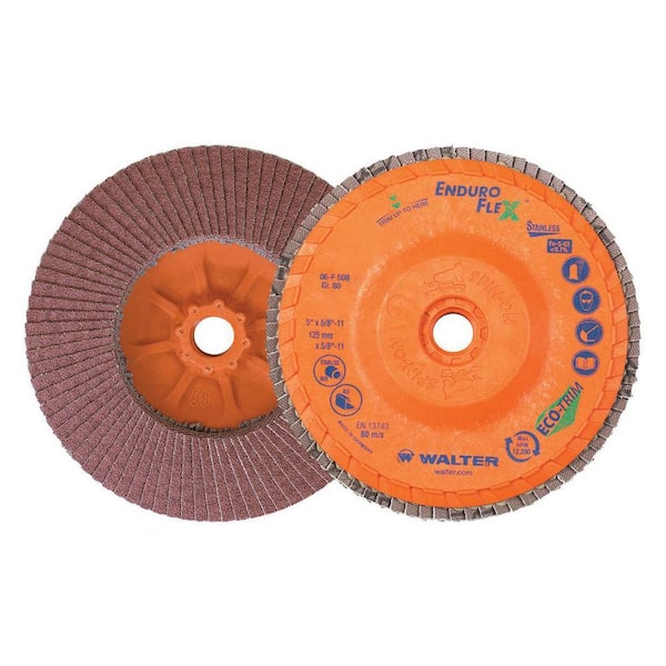 WALTER SURFACE TECHNOLOGIES ENDURO-FLEX Stainless 5 in. x 5/8-11