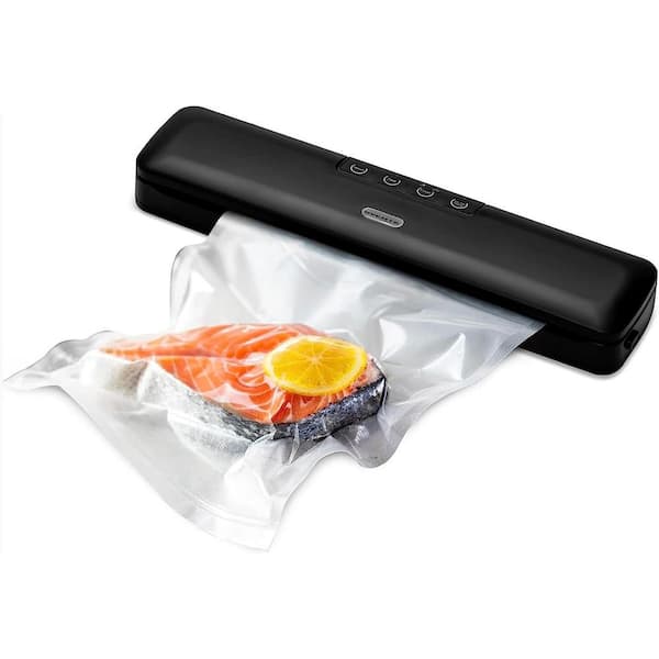 OVENTE Vacuum Sealer Machine, Black Food Vacuum Sealer Automatic Vacuum Sealer Machine Compact and Portable SV2906B