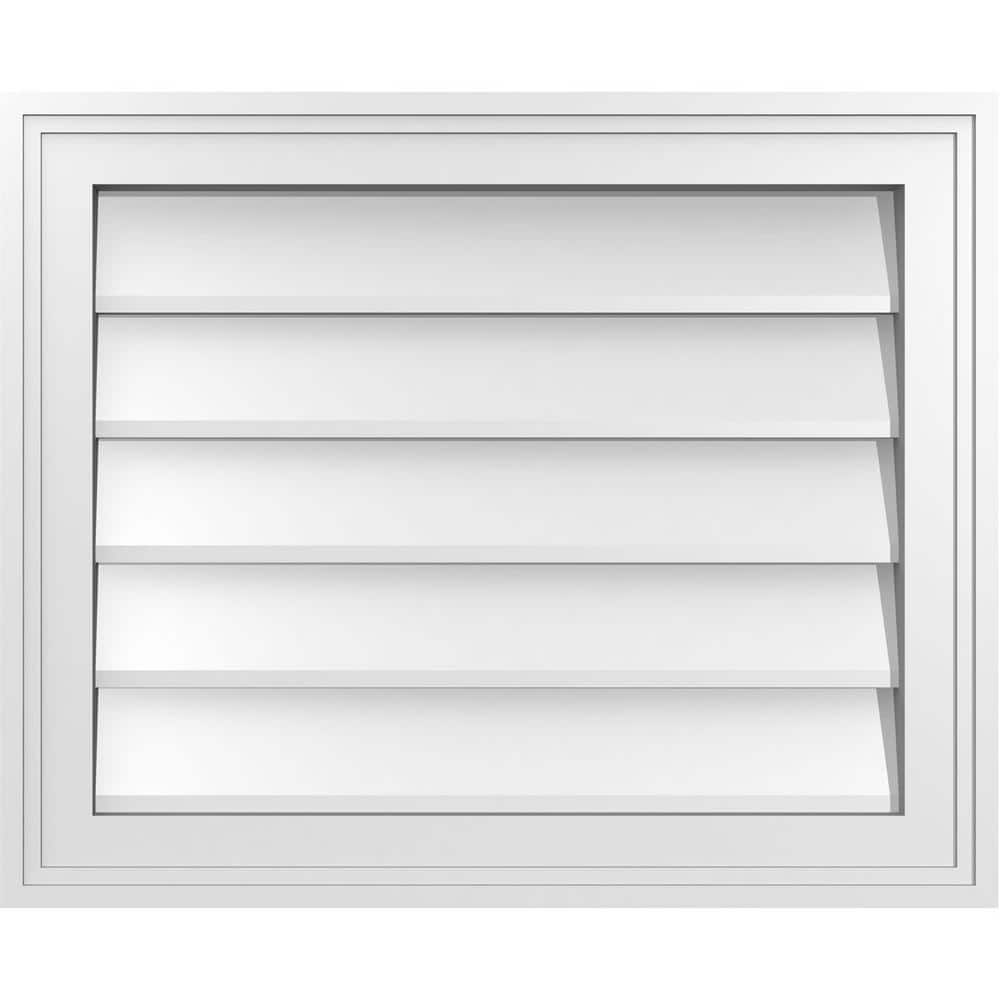 "22"" x 18"" Vertical Surface Mount PVC Gable Vent: Non-Functional with Brickmould Frame" price history on PriceWatchPro