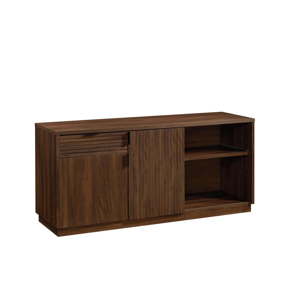 SAUDER Englewood 65.118 in. W Spiced Mahogany Office Credenza with Pull ...