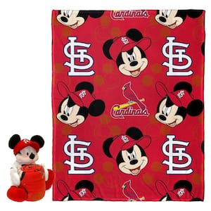 MLB St Louis Cardinals Pitch Crazy Mickey Hugger Pillow & Silk Touch Throw Blanket Set