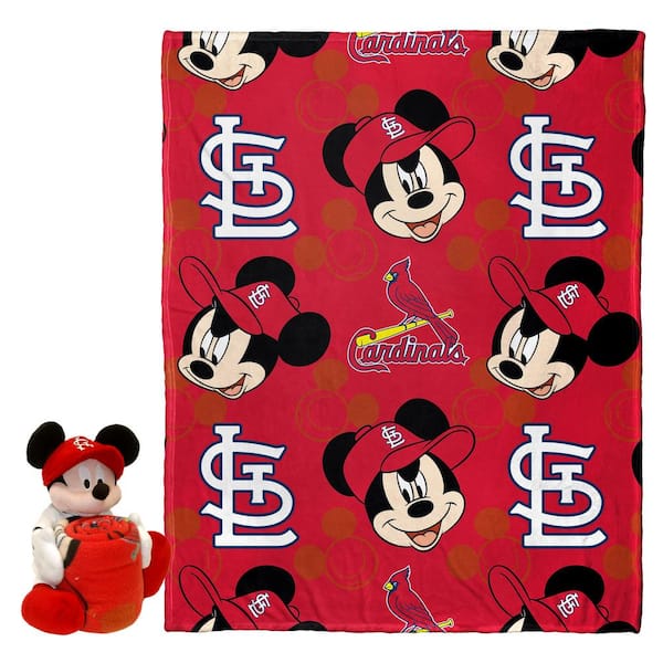 THE NORTHWEST GROUP MLB St Louis Cardinals Pitch Crazy Mickey Hugger Pillow & Silk Touch Throw Blanket Set