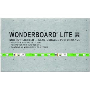 WonderBoard Lite 5 ft. x 3 ft. x 1/4 in. Backer Board