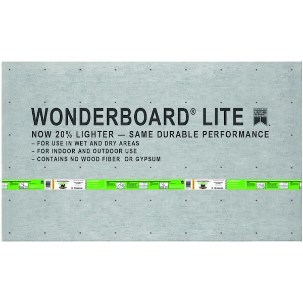 Custom Building Products WonderBoard Lite 5 ft. x 3 ft. x 1/4 in. Backer Board