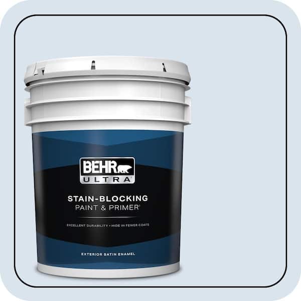 BEHR ULTRA 5 gal. #590C-2 Ocean Air Satin Enamel Exterior Paint & Primer