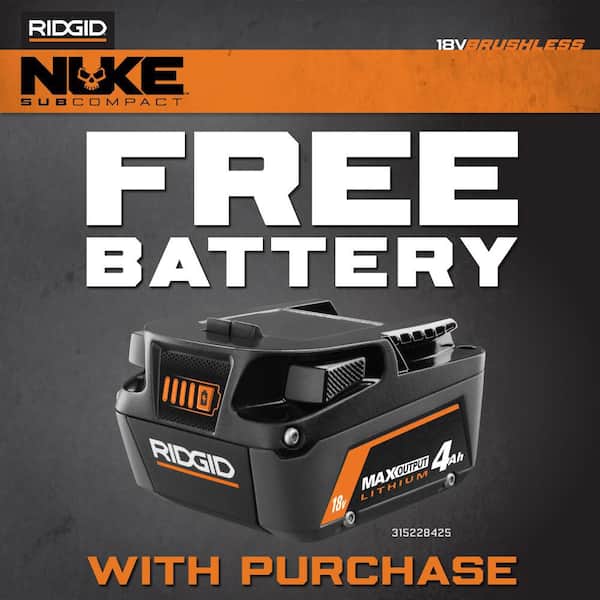 18V NUKE SubCompact Brushless 2-Tool Combo Kit w/ 4Ah MAX Battery. 2Ah MAX Battery & Charger w/ 18V 4Ah MAX Battery