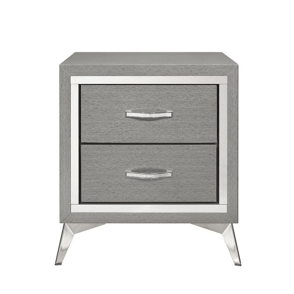 New Classic Furniture Huxley Gray 2-drawer Nightstand