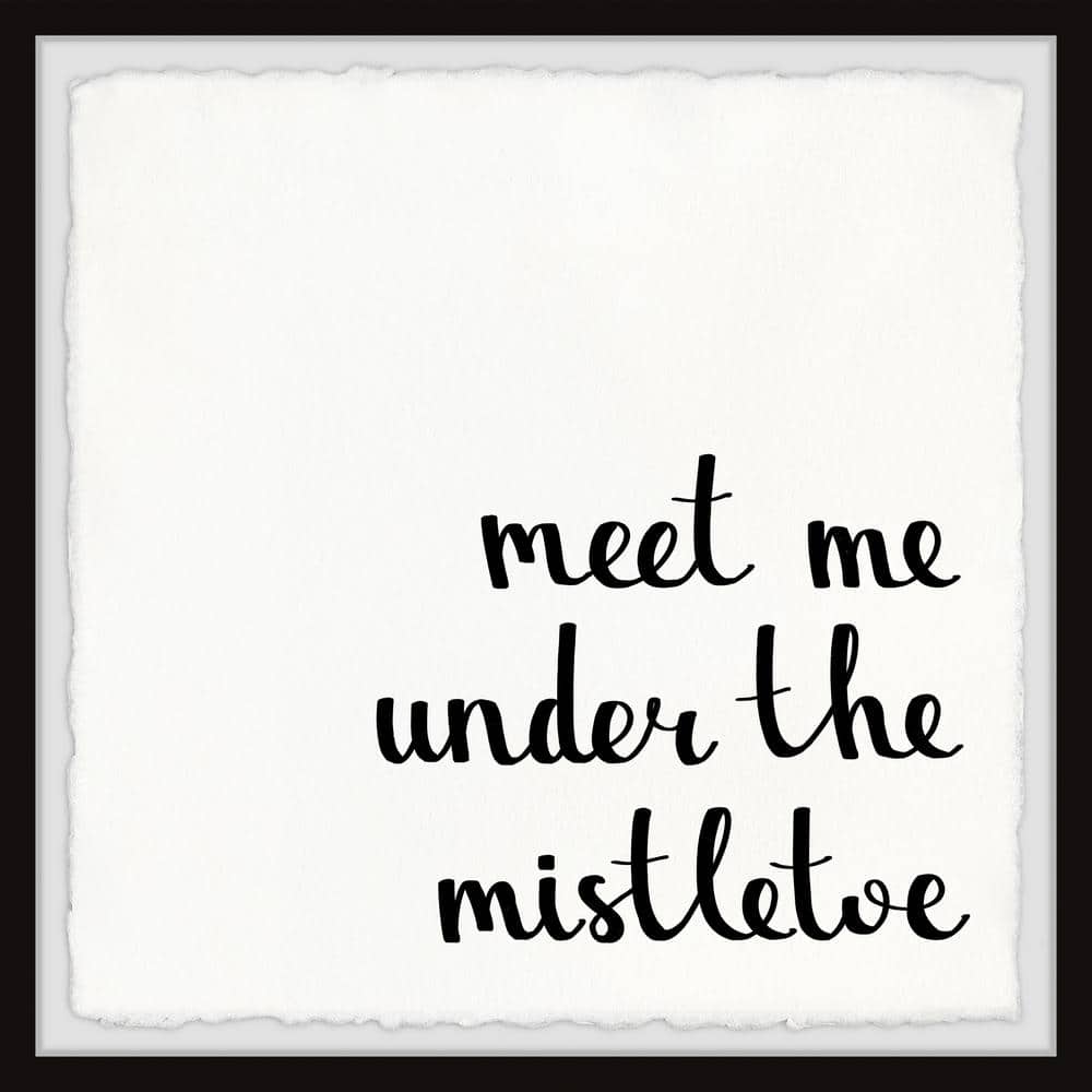 Under the Mistletoe by Marmont Hill Framed Typography Art Print 12 in. x 12