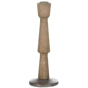 10.5" Wooden Candlestick