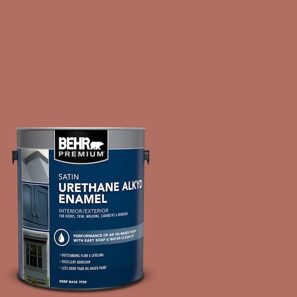1 gal. #PPU2-12 Terra Cotta Urn Urethane Alkyd Satin Enamel Interior/Exterior Paint