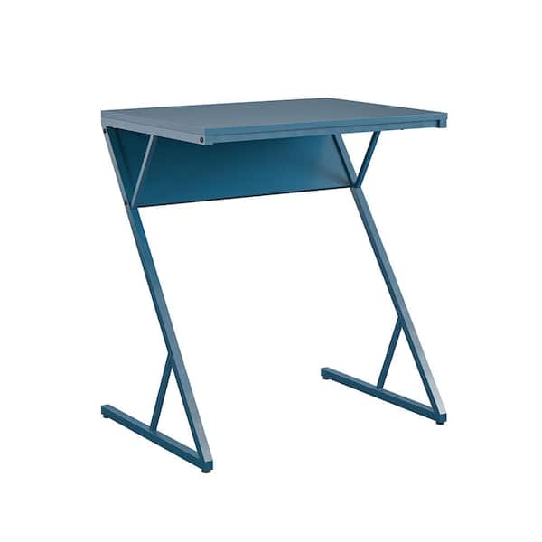 Novogratz Regal 28.9 in. Blue Accent Table