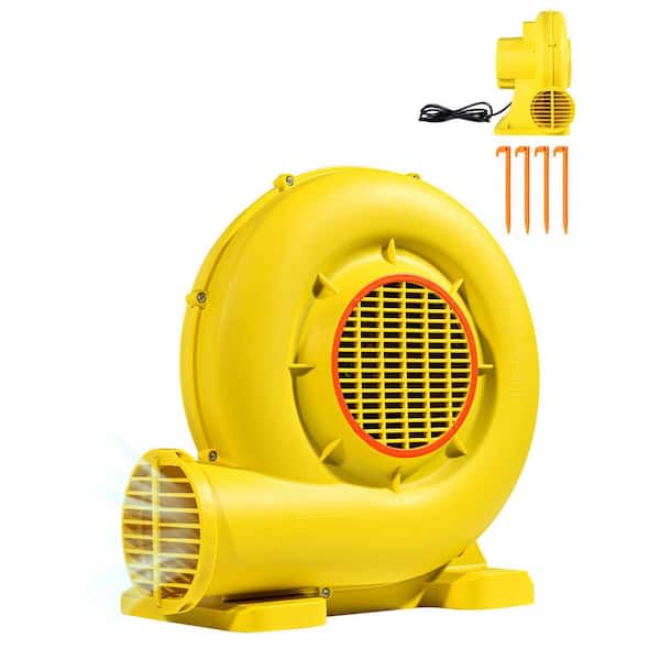 Inflatable Blower, 12.1 in. 2 Speeds Blower Fan in. Yellow with 0.5 and 0.6 HP Air Pump for Bounce House, Bouncy Castle