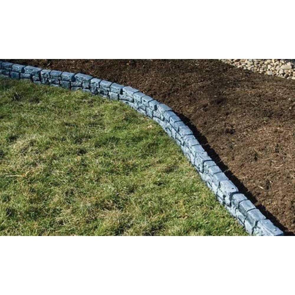 Slate Gray Faux Stone Garden Border Edging, 10 Feet