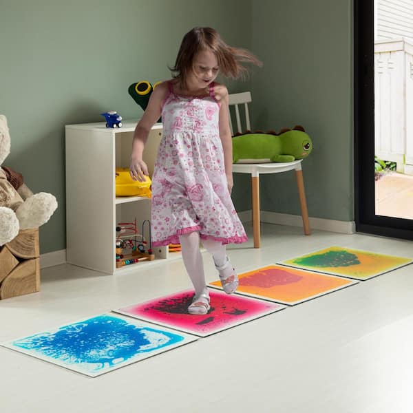 15 Pcs Plush Foam Floor Mat Square Interlocking Fluffy Tiles with Border  Play Mat Flooring Tiles Soft Climbing Area Rugs for Home Playroom Decoration