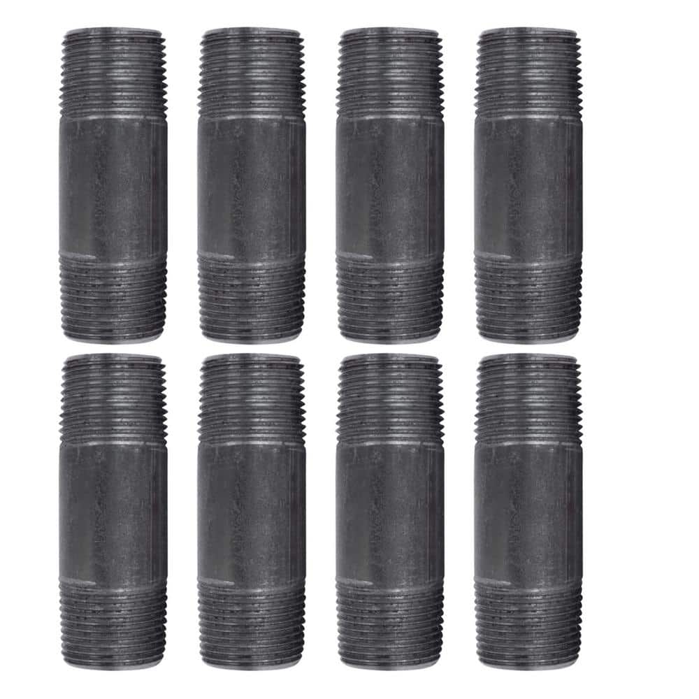 3/4 in. x 3 in. Black Industrial Steel Grey Plumbing Nipple (8-Pack) price history on PriceWatchPro