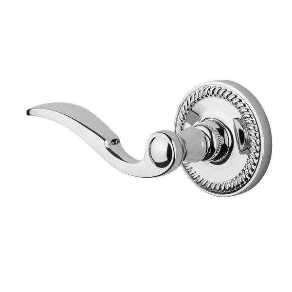 Grandeur Newport Rosette Bright Chrome with Passage Left Handed Bellagio Lever