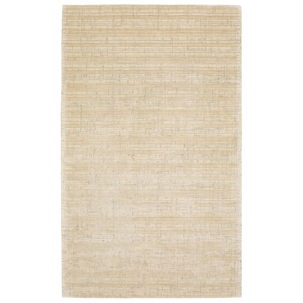 AVERLEY HOME Civic Beige 10 ft. x 13 ft. Geometric Stripe Viscose-Wool Blend Mixed-Pile Indoor Area Rug