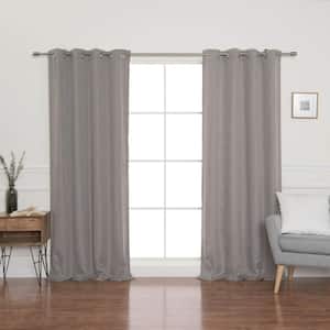 Grey Grommet Blackout Curtain - 52 in. W x 96 in. L