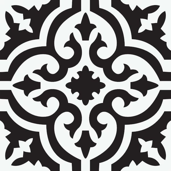 FloorPops Take Home Sample Parma Black 6 in. W x 6 in. L Residential Vinyl Tile Flooring