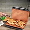 George Foreman 9-Serving Silver Nonstick Indoor Grill and Panini with Drip  Pan 985117978M - The Home Depot