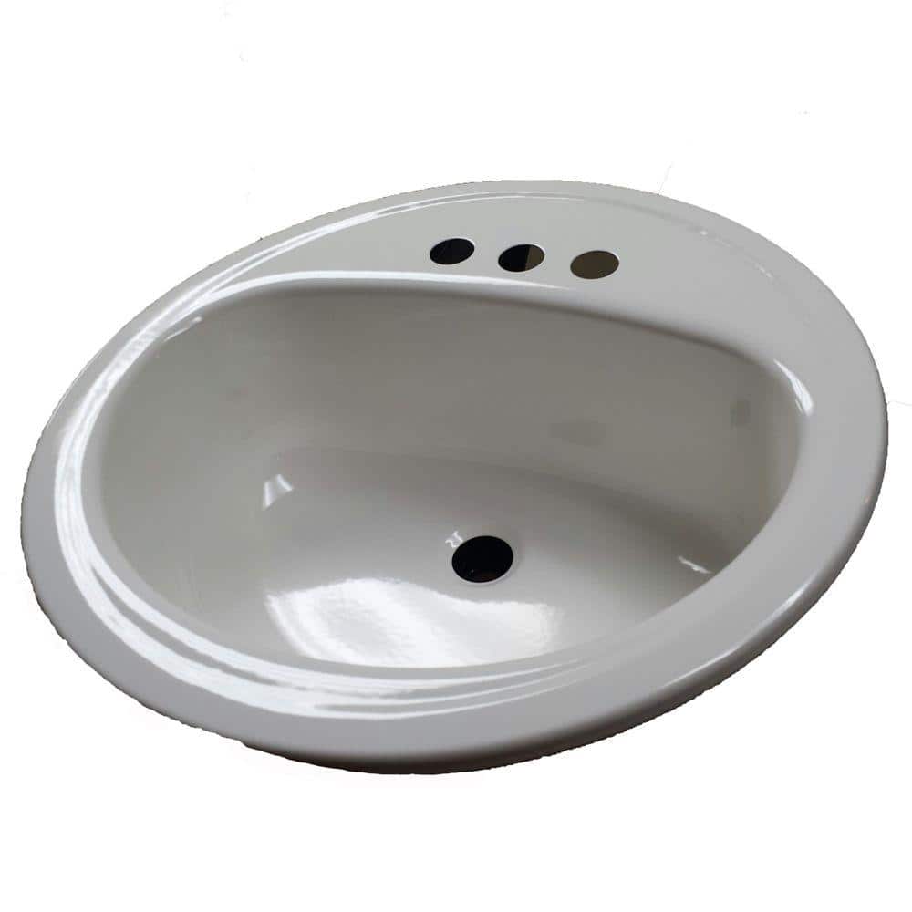 Bootz Industries Laurel Round Drop In Bathroom Sink In White 021 2435 00 The Home Depot